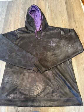 Women’s Kryptek Black Hoodie with Purple Lining